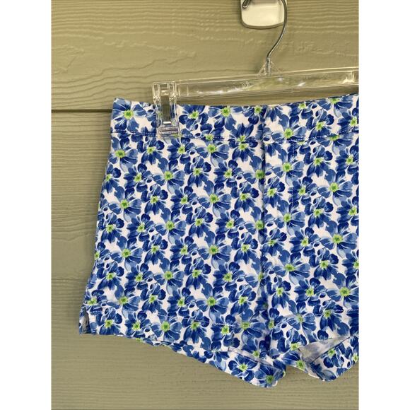 Abercrombie & Fitch Blue Pansy Flower Allover Floral Shorts Teen Womens 00 24 - Picture 2 of 10
